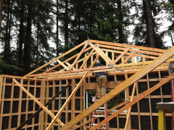 Three trusses up